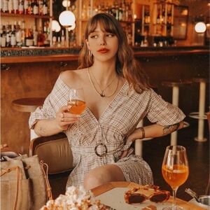 Sèzane Jasmine Dress Tiles Green Beige Rose FR38